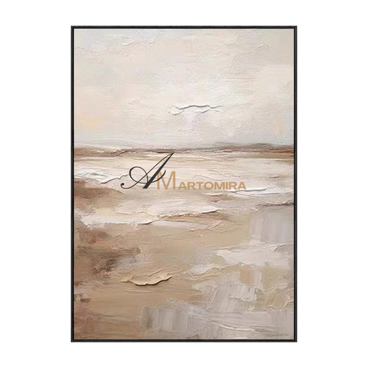 Lukisan Lanskap Abstrak | Dekorasi Dinding Modern Kontemporer | Lukisan Pantai Abstrak #MF117