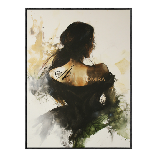 Seni Lukis Wanita | Seni Dekorasi Dinding Modern | Seni Dinding Feminin untuk Kamar Tidur | Dekorasi Dinding Kanvas #AP124