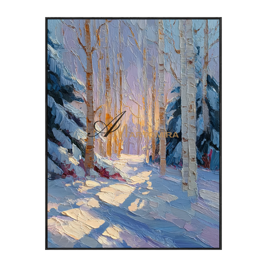 Decorative Wall Art | Winter Scene Wall Art | Beautiful Landscape Art | Large Canvas Wall Art For Living Room #CL096