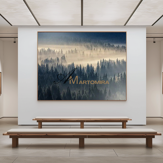 Seni Dinding Lanskap | Seni Dinding Hutan | Seni Dinding Lanskap untuk Ruang Tamu | Seni Modern #MF125