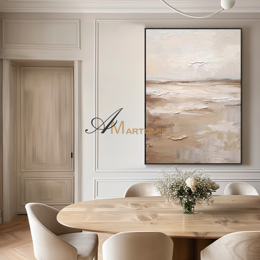 Lukisan Lanskap Abstrak | Dekorasi Dinding Modern Kontemporer | Lukisan Pantai Abstrak #MF117