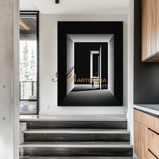 Black And White Art | Minimalist Wall Art | Living Room Large Wall Art | Wall Decorations #MF098