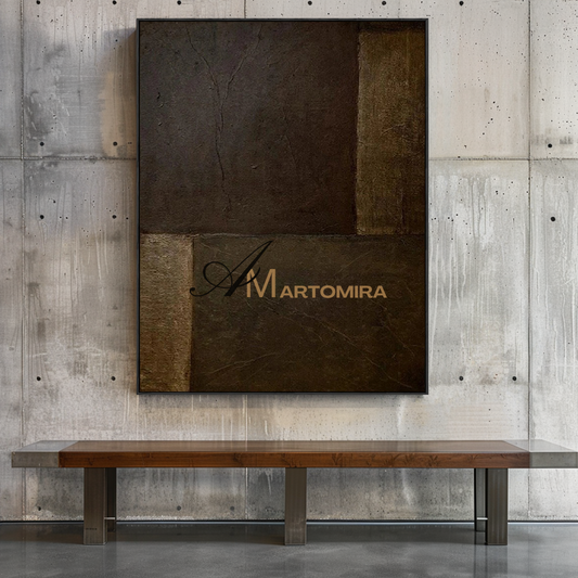 Wabi Sabi Wall Art | Abstract Wall Art | Large Textured Wall Art | Dark Brown Wall Art #MF115