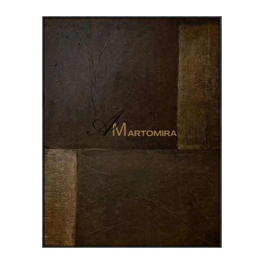 Wabi Sabi Wall Art | Abstract Wall Art | Large Textured Wall Art | Dark Brown Wall Art #MF115