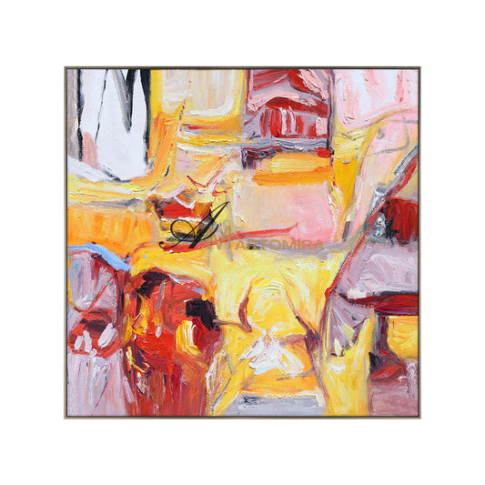 Farbenfrohe abstrakte Kunst | Moderne Wanddekoration | Abstrakte Gemälde | Original-Ölgemälde #DF004