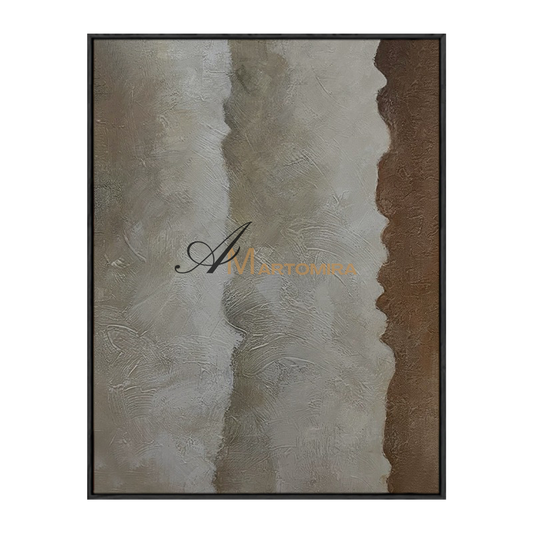 Lukisan Lanskap Abstrak | Lukisan Lanskap Pantai | Seni Dinding Kanvas Netral #MF147