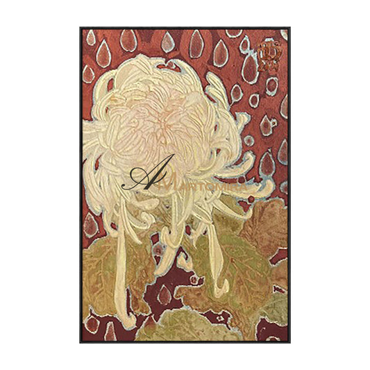 Lukisan Bunga Abstrak | Lukisan Bunga Akrilik | Lukisan Krisan | Kanvas Seni Dinding #MF019