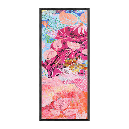 Farbenfrohe Blumenwandkunst | Farbenfrohe abstrakte Kunst | Abstraktes Blumengemälde | Leinwandbild-Wanddekoration #DF045