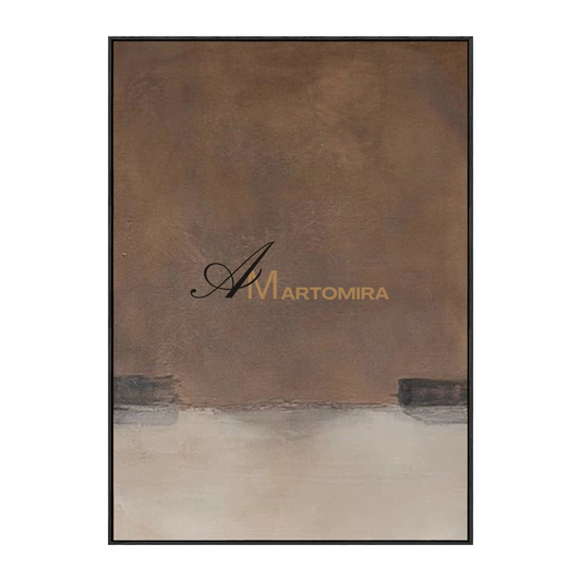 Wabi-Sabi Wall Art | Abstract On Canvas Paintings | Brown And Beige Wall Art #MF113