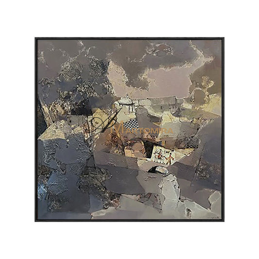 Seni Dinding Abstrak | Seni Dinding Bertekstur | Seni Dinding Abstrak Warna-warni | Seni Dinding Kanvas untuk Ruang Tamu #MF021