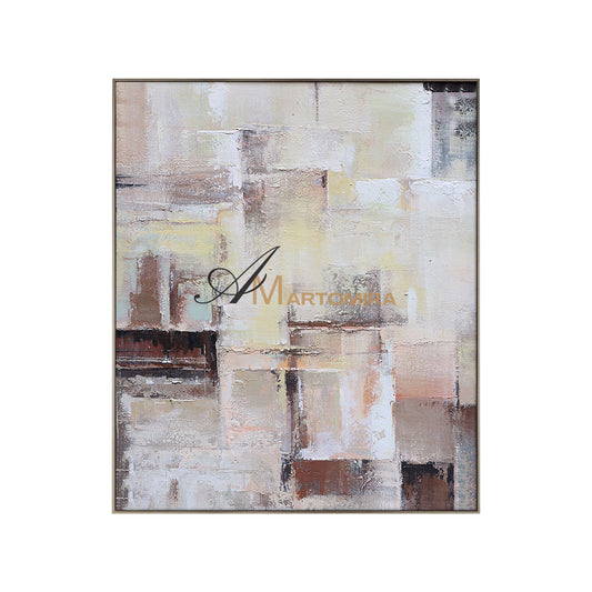 Großformatiges abstraktes Wandbild | Wandbild in Braun und Beige | Neutrales Wandbild #DF033