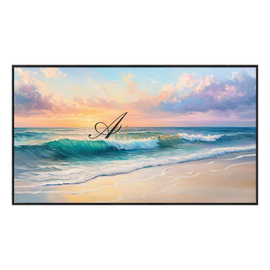 Beach Art Paintings | Paintings Of The Beach At Sunset | Landscape Wall Art | Canvas Wall Decor #POS140