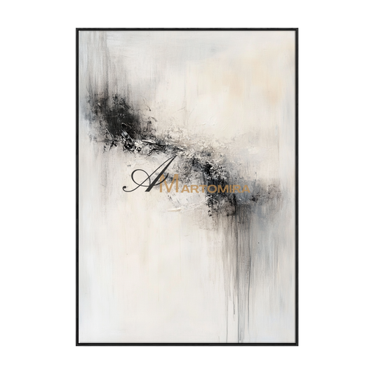 Wabi Sabi Art | Large Abstract Wall Art | Black And White Canvas Art | Abstract Minimalist Wall Art #AH147