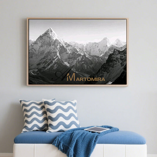 Lukisan Lanskap Abstrak | Seni Lanskap Pegunungan | Seni Dinding Lanskap untuk Ruang Tamu #MF056