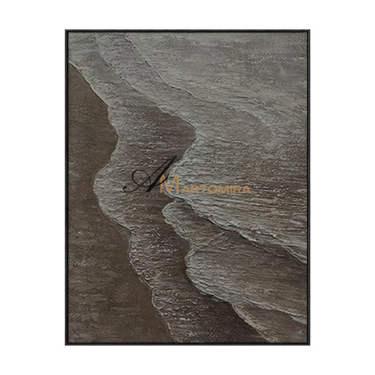 Lukisan Pantai | Lukisan Ombak | Seni Pantai Abstrak Minimalis | Seni Wabi Sabi #MF063