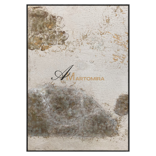 Wabi Sabi Wall Art | Gold Abstract Wall Art | Modern Abstract Wall Art | Textured Paint #NY021