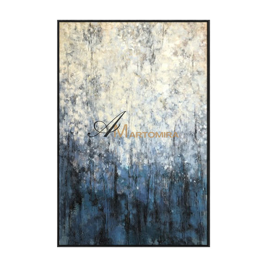 Oil Painting | Contemporary Wall Decor | Blue White Abstract Painting | Abstract Texture Wall Art #SH004