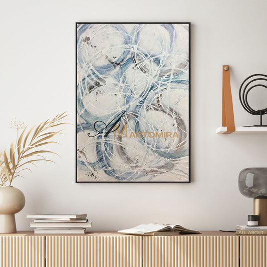 Geometric Wall Art | Abstract Canvas Art | Large Canvas Acrylic Painting | Minimalist Wall Art #SH005