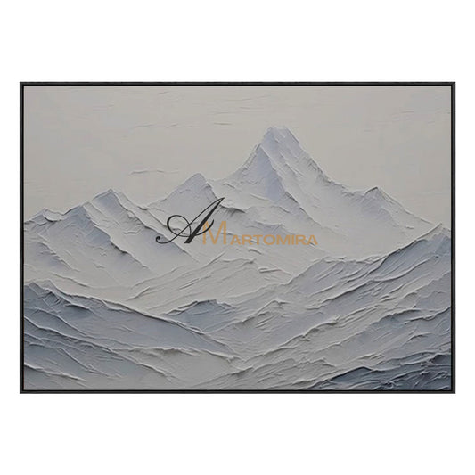 Seni Dinding Bertekstur | Lukisan Lanskap Abstrak | Lukisan Pegunungan Akrilik | Seni Dinding Besar #MF079