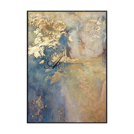 Gold Acrylic Paint | Abstract Wall Art | Handmade Paintings For Living Room | Canvas Wall Art #SH010