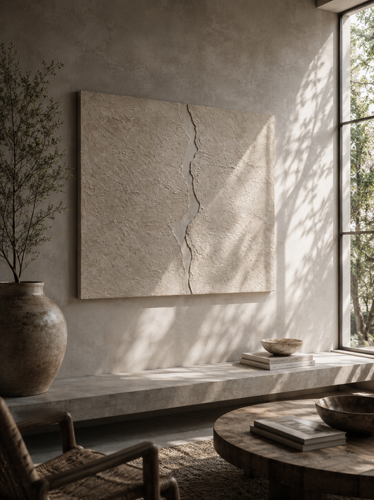 Plaster Textured Wall Art: What the Material Knows That Paint Does Not