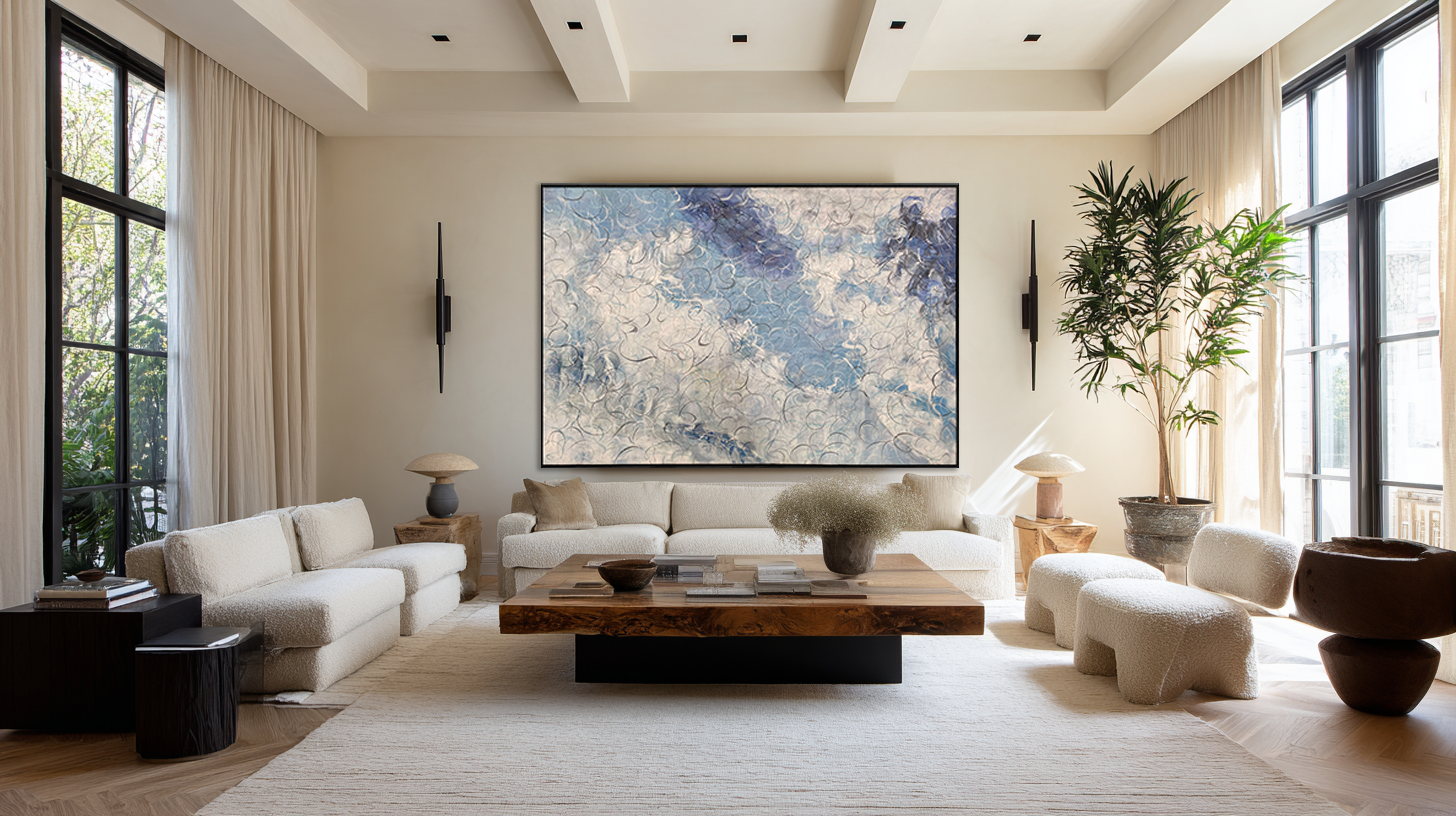 Beyond White Walls: How Large Abstract Art Is Defining 2025's Luxury Interiors