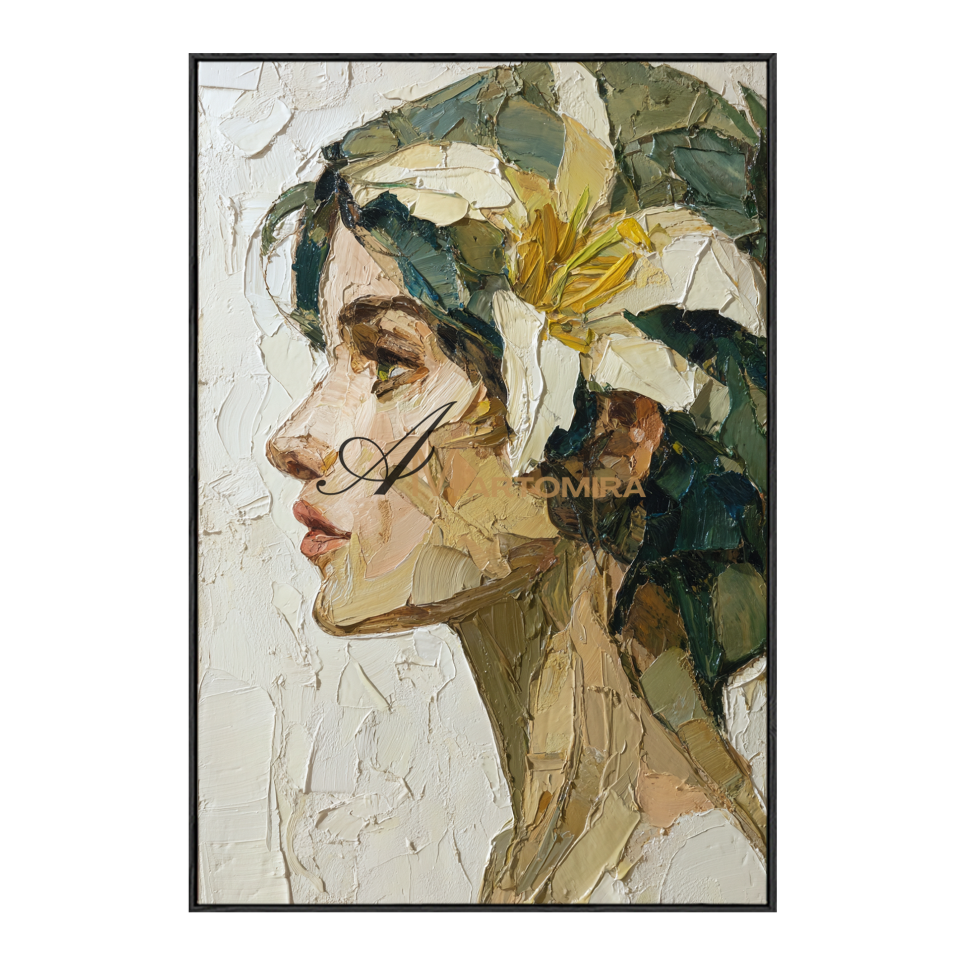 Portrait Of A Woman | Abstract Woman Painting | Abstract Canvas Art | Extra Large Wall Art For Living Room #AP135