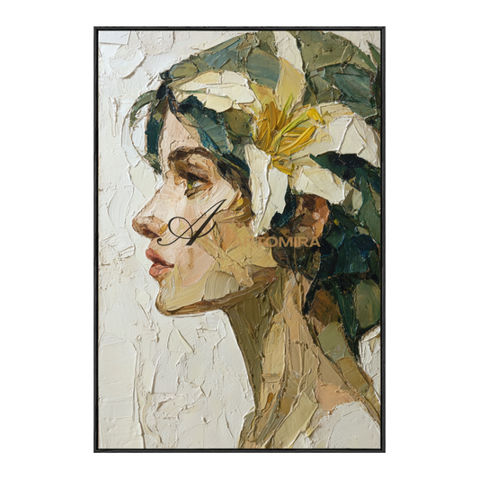 Portrait Of A Woman | Abstract Woman Painting | Abstract Canvas Art | Extra Large Wall Art For Living Room #AP135