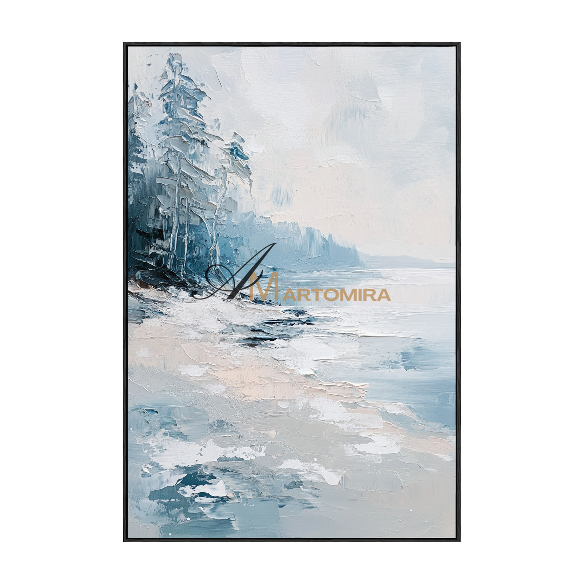 Landscape Wall Art | Lake Wall Art | Black And White Wall Art | Extra Large Landscape Wall Art #CL092