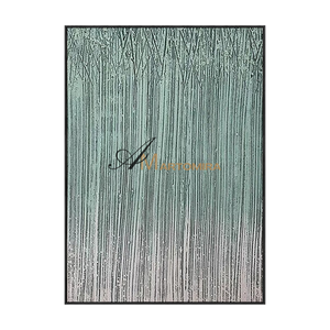 Abstract Wall Art | Bamboo Wall Art | Green And Blue Abstract Painting | Wall Decorations #MF134
