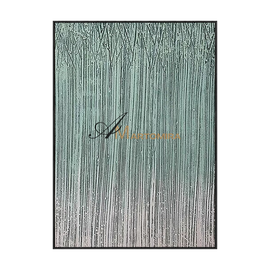 Abstract Wall Art | Bamboo Wall Art | Green And Blue Abstract Painting | Wall Decorations #MF134