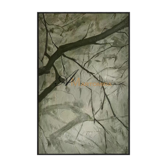 Painting The Tree | Green Wall Art | Abstract Tree Painting | Tree Branch Wall Art #MF084