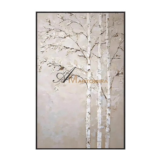 Tree Wall Art | Extra Large Canvas Wall Art | Nature Art Landscape | Beige Wall Art #MF096