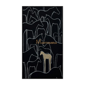 Horse Wall Art | Abstract Geometric Art | Contemporary Living Room Wall Decor | Black Wall Art #MF097