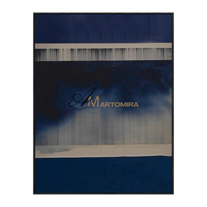 Abstract Wall Art | Abstract Minimalist Art | Black And Blue Abstract Painting | Canvas Paint #MF099