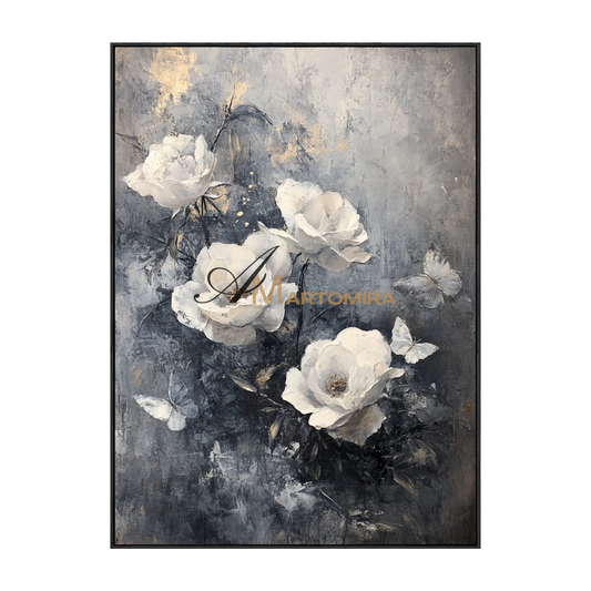 Acrylic Flower Painting | Abstract Art Wall Decor | Floral Wall Art For Living Room | Acrylic Paint #CF117