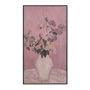 Acrylic Flower Painting | Pink Flower Painting | Floral Wall Art For Living Room #MF101