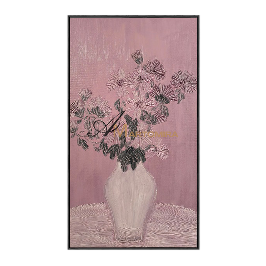 Acrylic Flower Painting | Pink Flower Painting | Floral Wall Art For Living Room #MF101