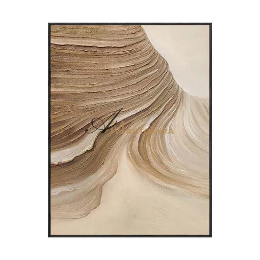 abstract landscape painting | beach landscape painting | brown abstract wall art #MF141