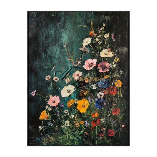 Flower Painting | Colorful Abstract Wall Art | Extra Large Floral Wall Art | Modern Wall Decor Art #CF110