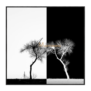 Painting The Tree | Black And White Wall Art | Large Minimalist Wall Art | Modern Art #MF127