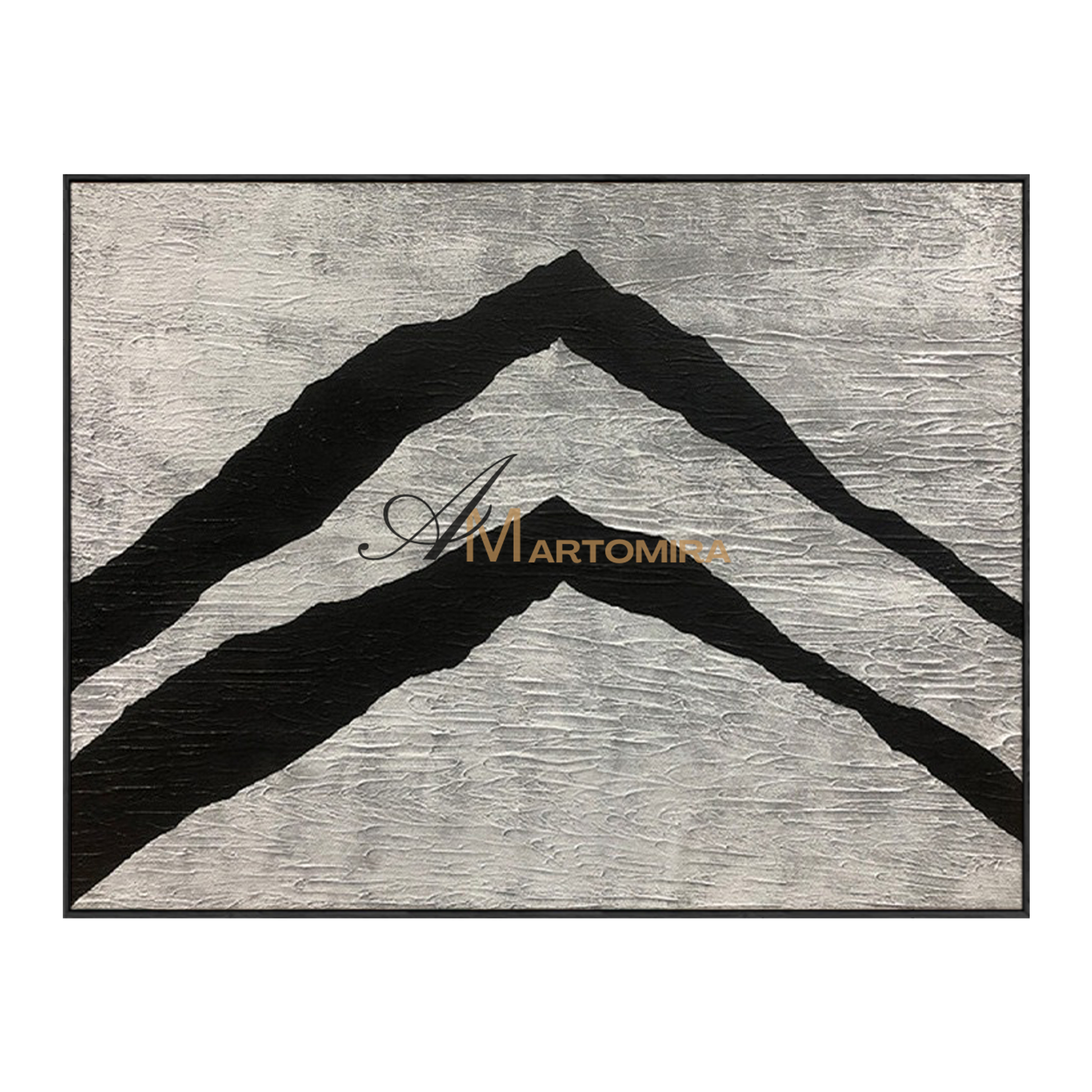 Textured Wall Art | Abstract Painting Mountains | Black And Beige Wall Art | Decorative Wall Art #MF133