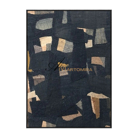Geometric Wall Art | Large Abstract Wall Art | Large Blue Abstract Wall Art #MF143