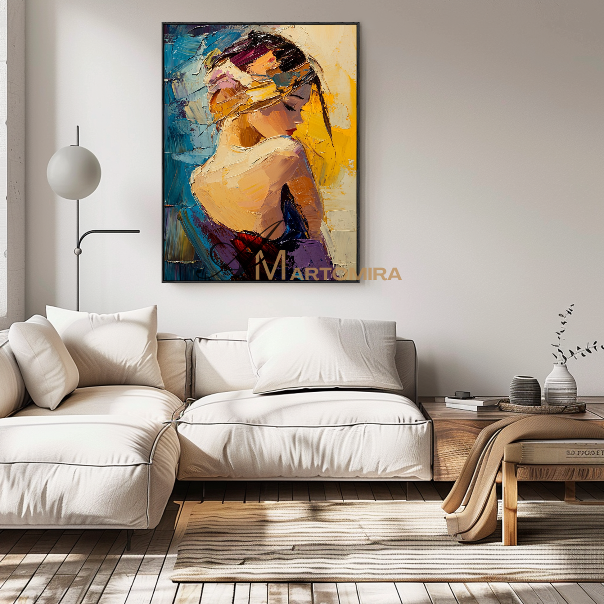 Woman In Gold Painting | Portrait Of A Beautiful Woman | Decorative Wall Art | Wall Decorations #AP134