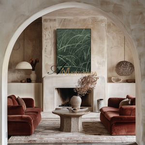 Modern Abstract Wall Art | Green Wall Art | Painting Of Grass | Original Oil Paintings #MF137