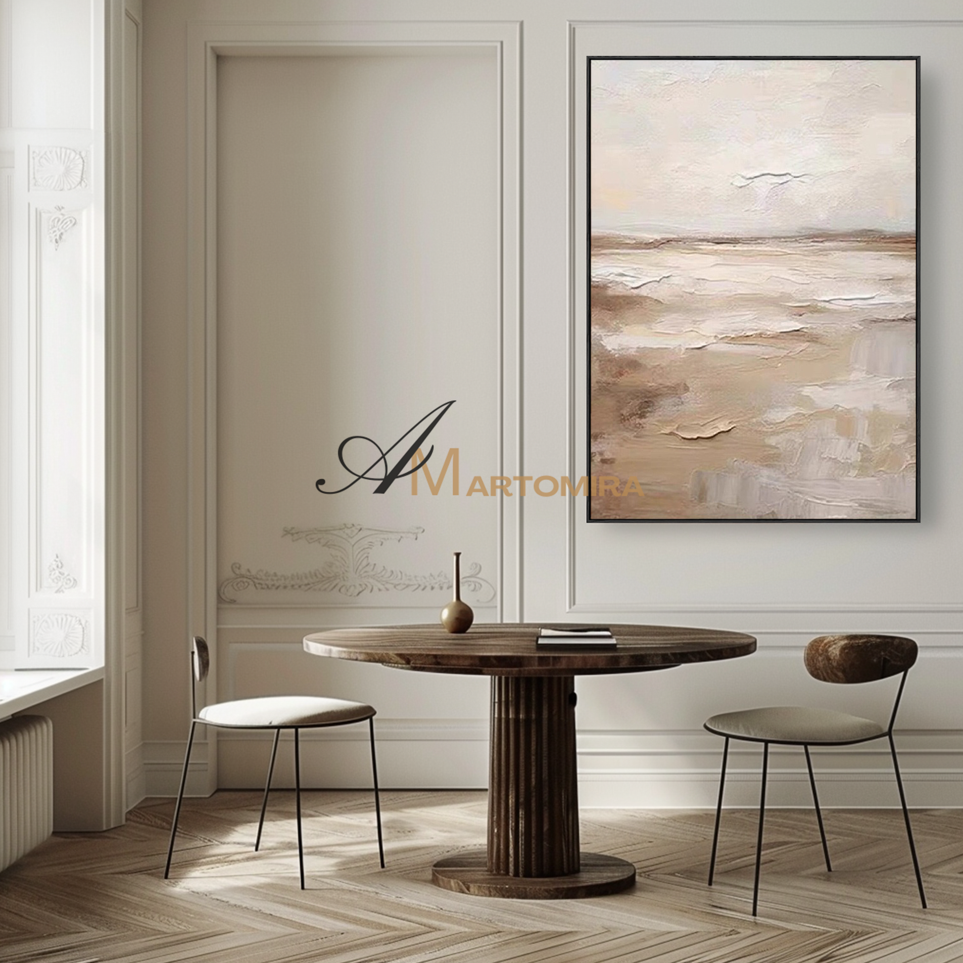 Abstract Landscape Painting | Contemporary Modern Wall Decor | Abstract Painting Of Beach #MF117