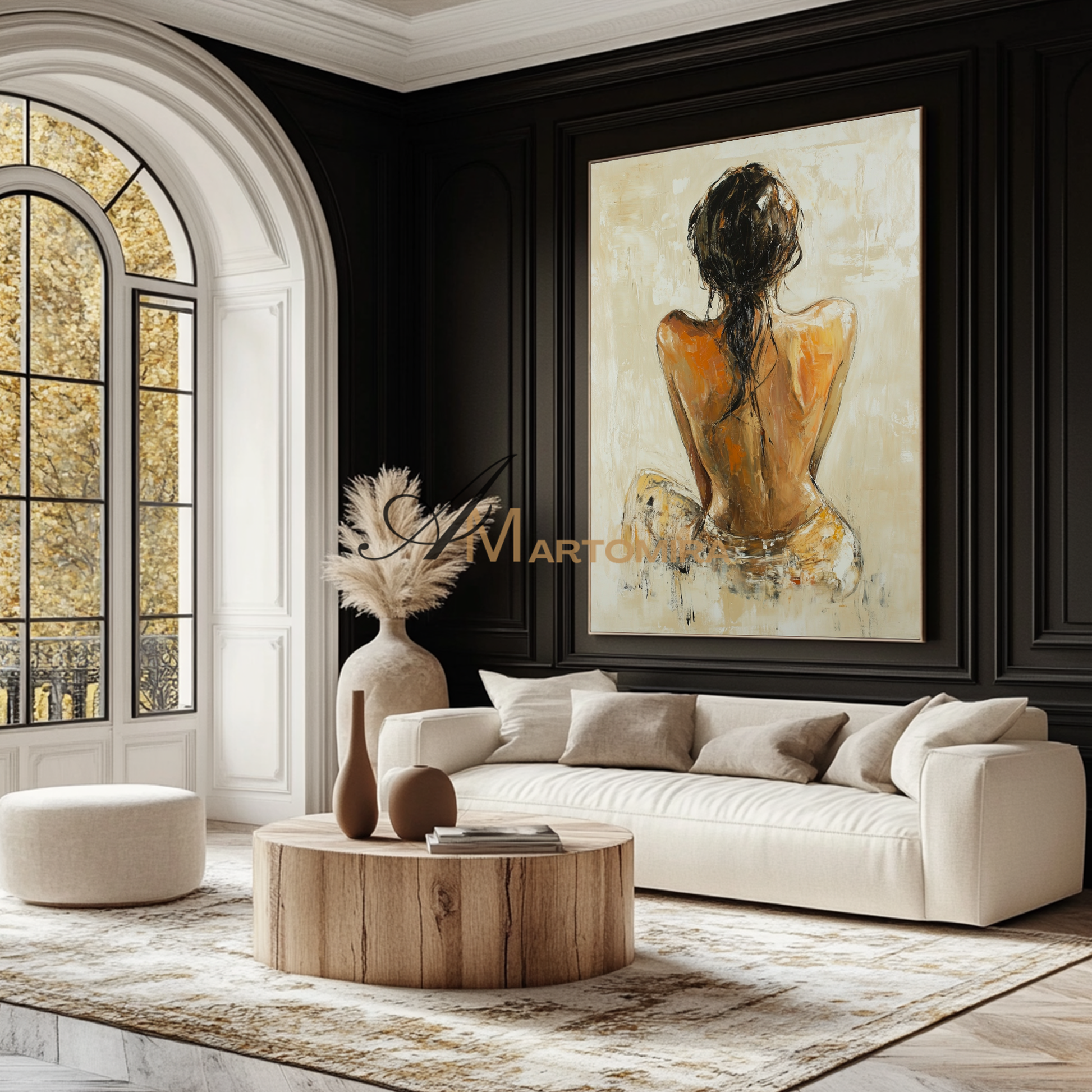 Painting Art Woman | Back Of A Woman Painting | Feminine Wall Art For Bedroom | Wall Art Decor #AP131