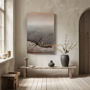 Beach Landscape Art | Modern Abstract Wall Art | Abstract Painting Of Beach | Canvas Wall Art #MF110