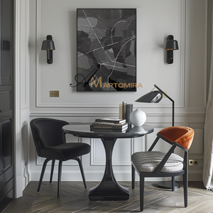 Canvas Paint | Abstract Geometric Art | Grey Abstract Wall Art |Abstract Painting For Living Room #MF132