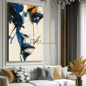 Painting Art Woman | Abstract Painting Of A Woman'S Face | Contemporary Abstract Wall Art | Large Wall Art #AP123